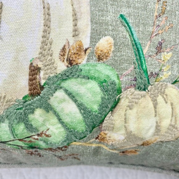 The Farmhouse by Rachel Ashwell Feather Bolster Pillow Autumn Pumpkins Falls - Picture 14 of 15